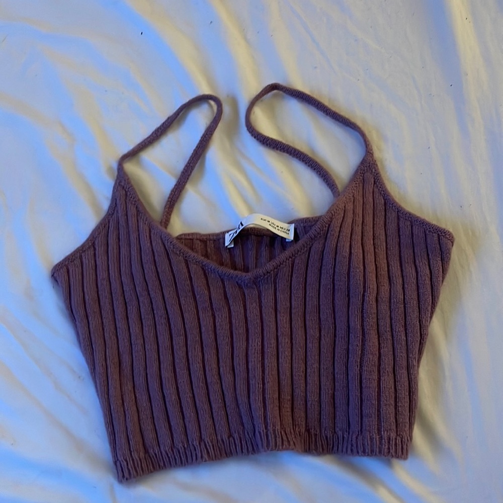 Zara knit crop tank